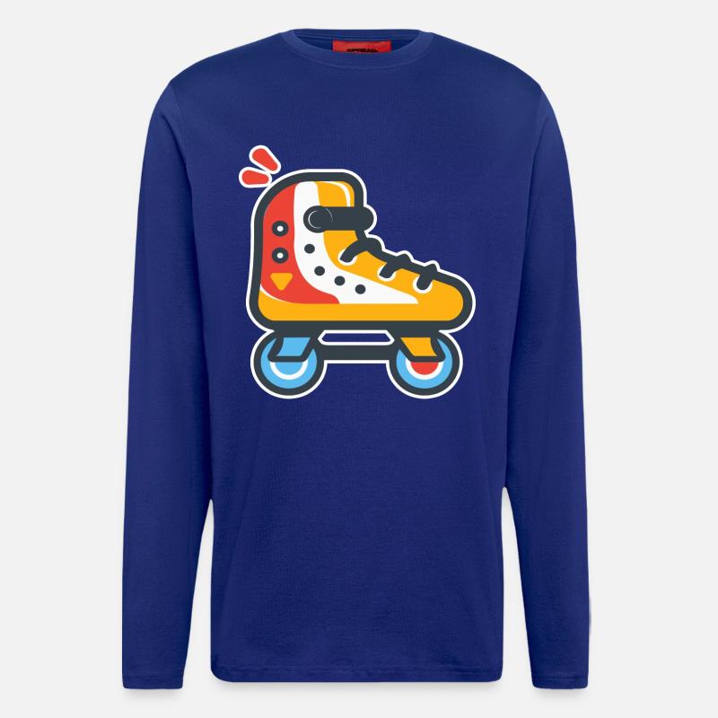 Rollschuhe Cartoon Look - Langarmshirt - made by SPREAD  - Iconic Blue