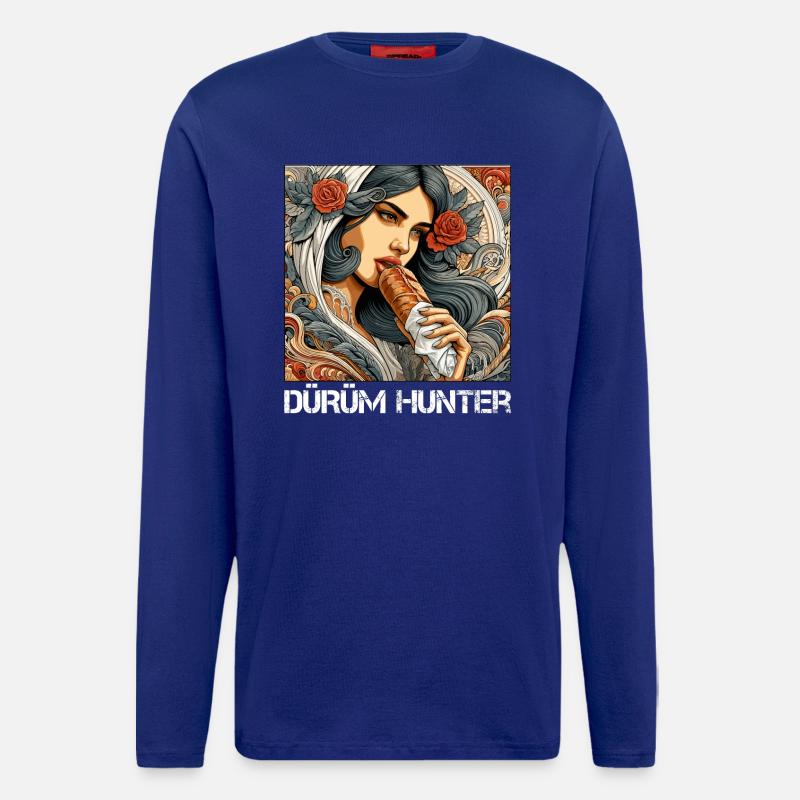 Dürüm Jäger Kebab Geschenk - Langarmshirt - made by SPREAD  - Iconic Blue