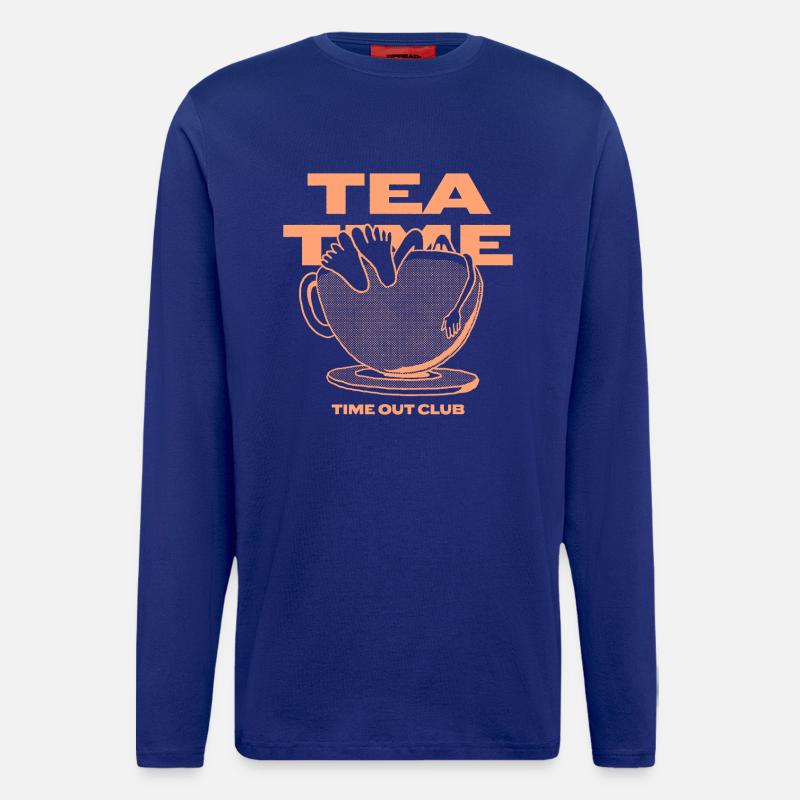 Tea Time – Entspannte Auszeit - Langarmshirt - made by SPREAD  - Iconic Blue