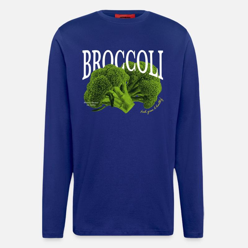 Broccoli – Ästhetisches Gemüse-Design - Langarmshirt - made by SPREAD  - Iconic Blue