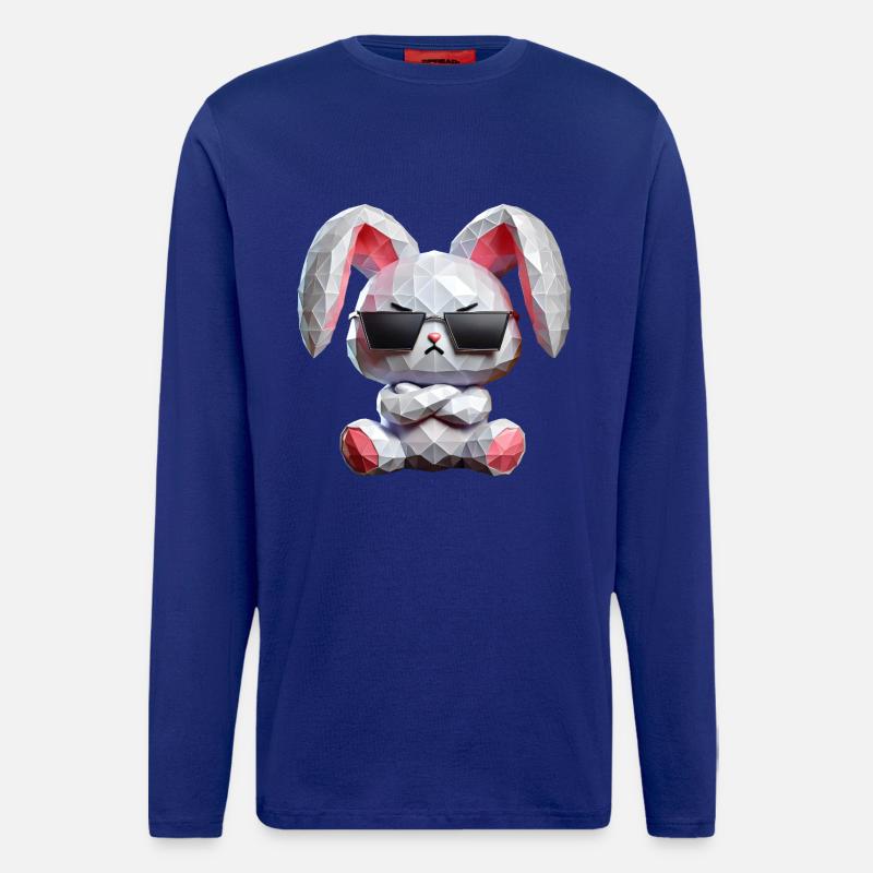 Kaninchen Sonnenbrille - Langarmshirt - made by SPREAD  - Iconic Blue