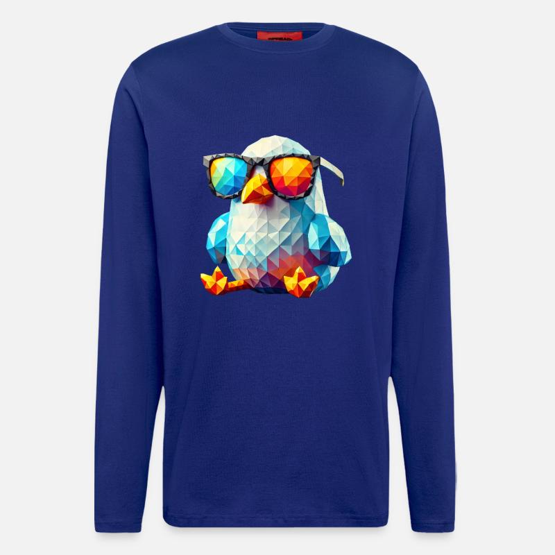 mouette cool lunettes de soleil - Manches longues bio décontracté fabriqué en UE - Iconic Blue