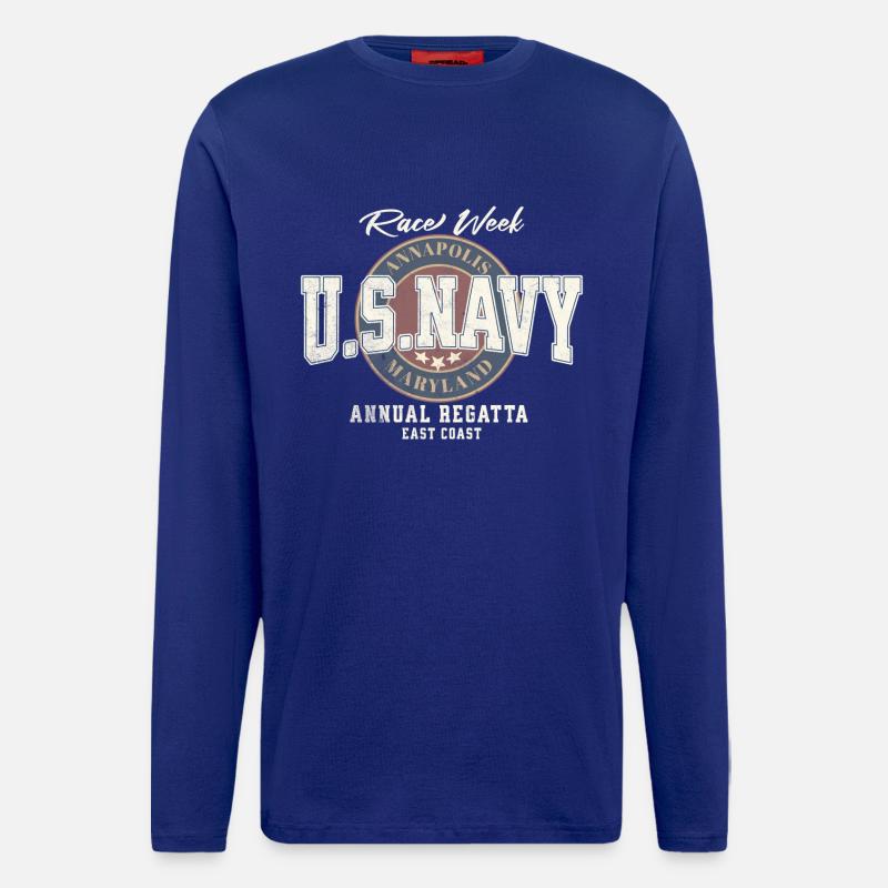 Design U.S. Navy Annapolis Regatta - Langarmshirt - made by SPREAD  - Iconic Blue