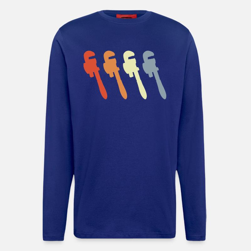Retro Rohrzange - Langarmshirt - made by SPREAD - Iconic Blue