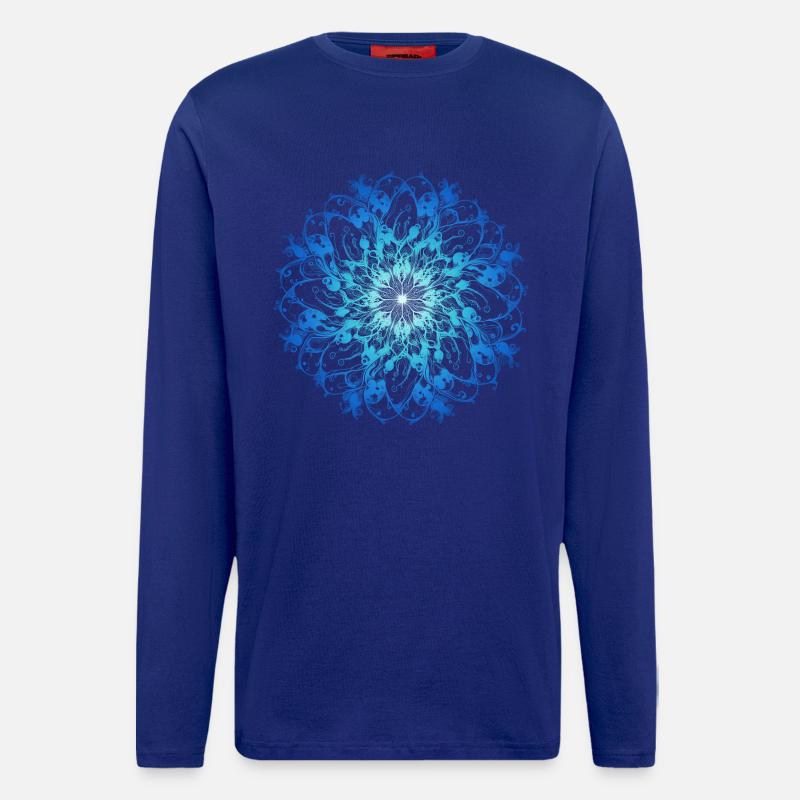 Ozean Mandala - Langarmshirt - made by SPREAD  - Iconic Blue