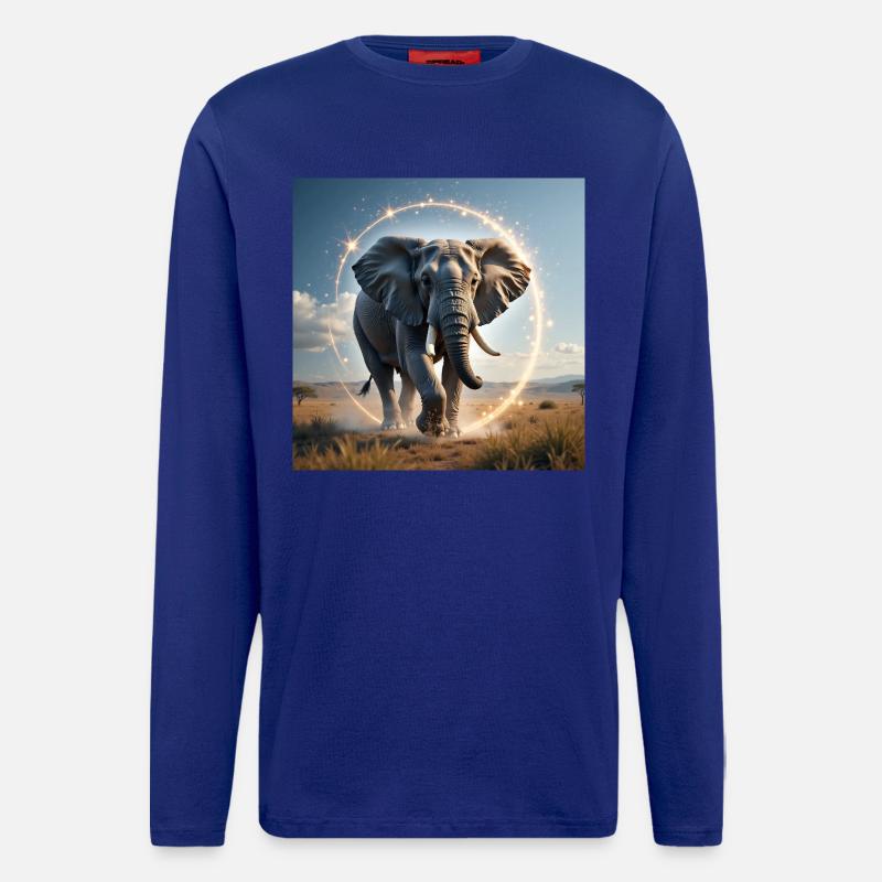 Krafttier Magischer Elefant - Langarmshirt - made by SPREAD  - Iconic Blue