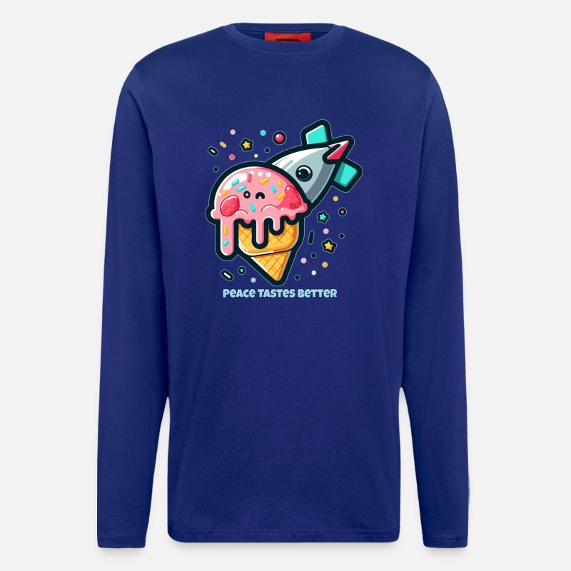 Frieden schmeckt besser - Langarmshirt - made by SPREAD  - Iconic Blue