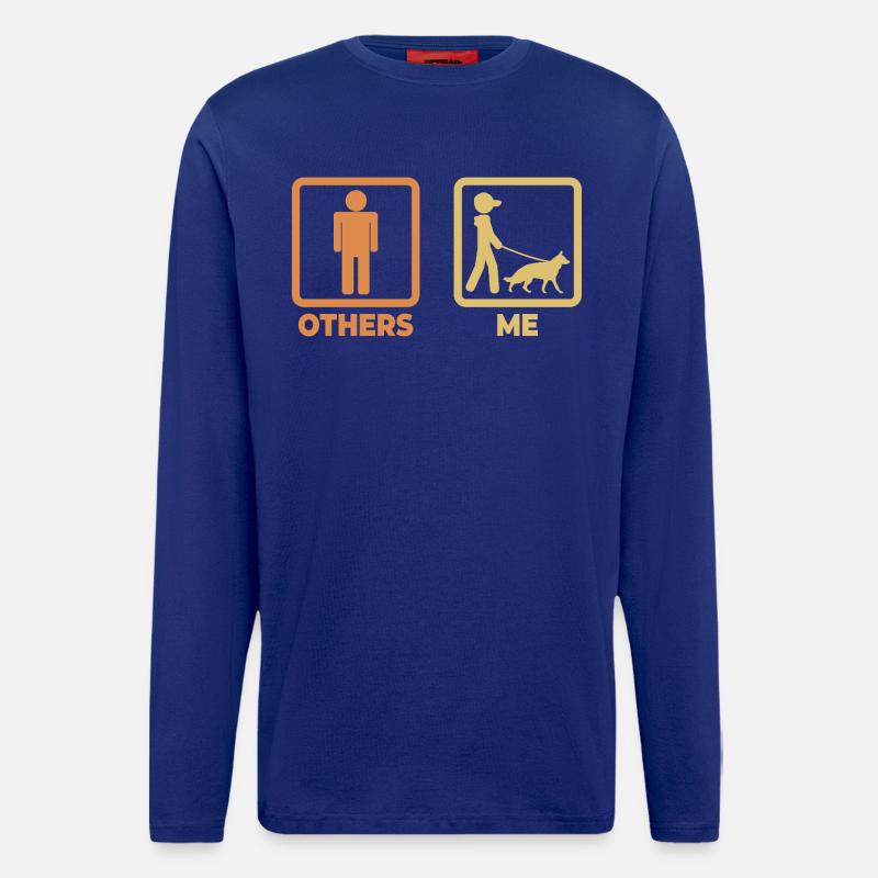 Schäferhund Strichmännchen - Langarmshirt - made by SPREAD  - Iconic Blue