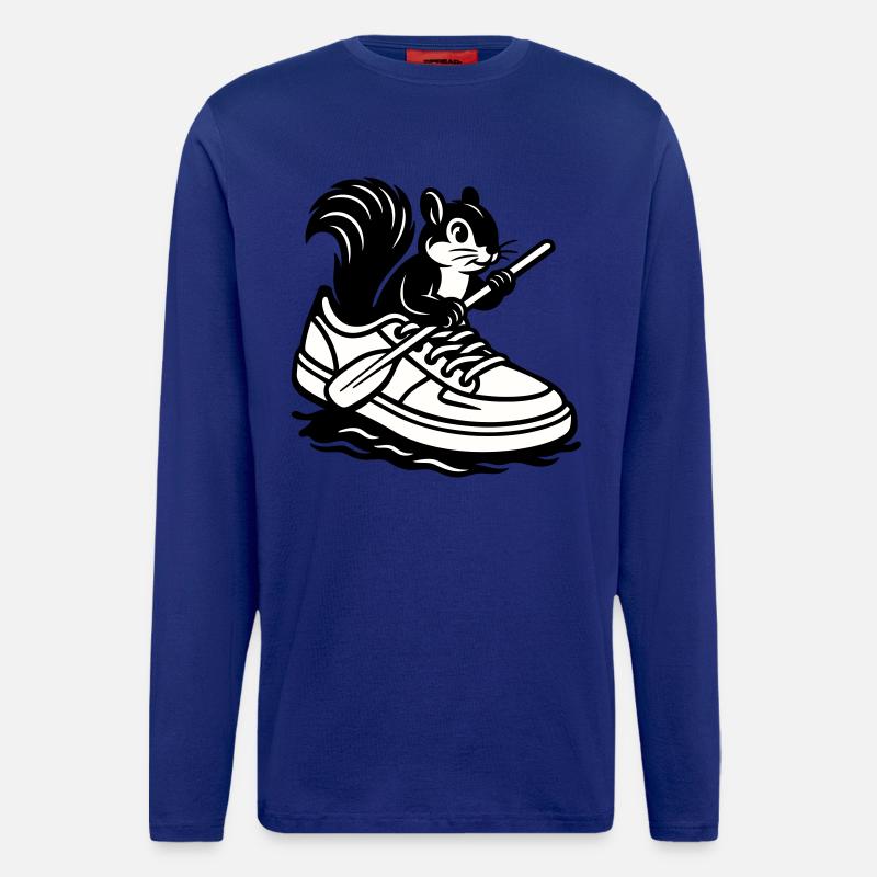 Eichhörnchen im Sneaker! - Langarmshirt - made by SPREAD  - Iconic Blue