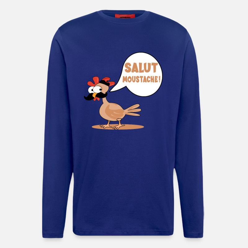 HÜHNER HÜHNER HI SCHNURRBART - Langarmshirt - made by SPREAD  - Iconic Blue