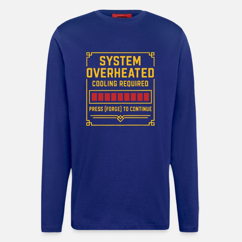 System Overheat – Forge Tee - Longsleeve - made by SPREAD  - Iconic Blue