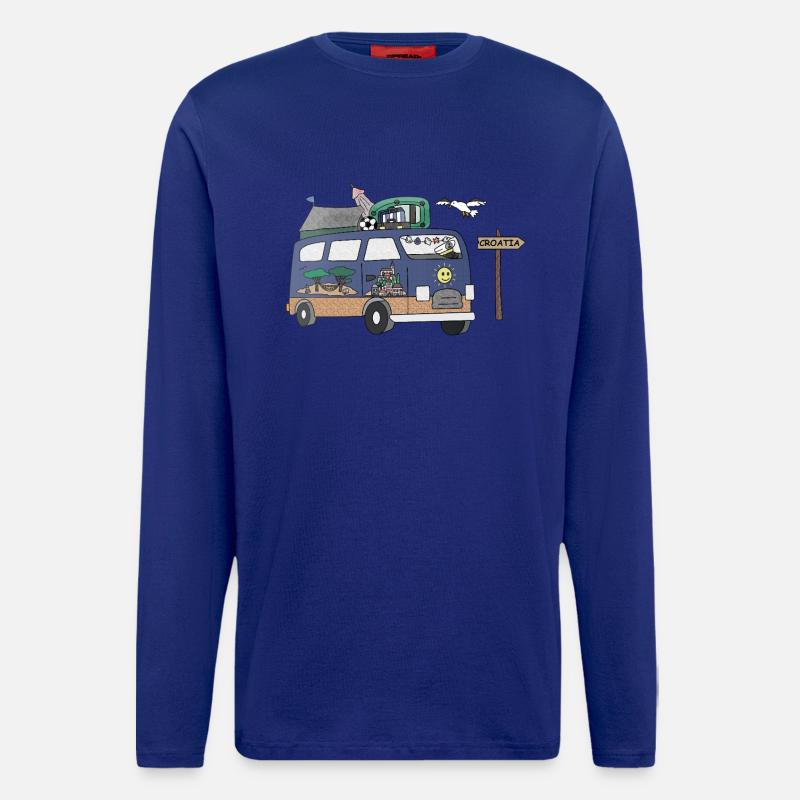 Camping Paradise Camper Croatia - Langarmshirt - made by SPREAD - Iconic Blue