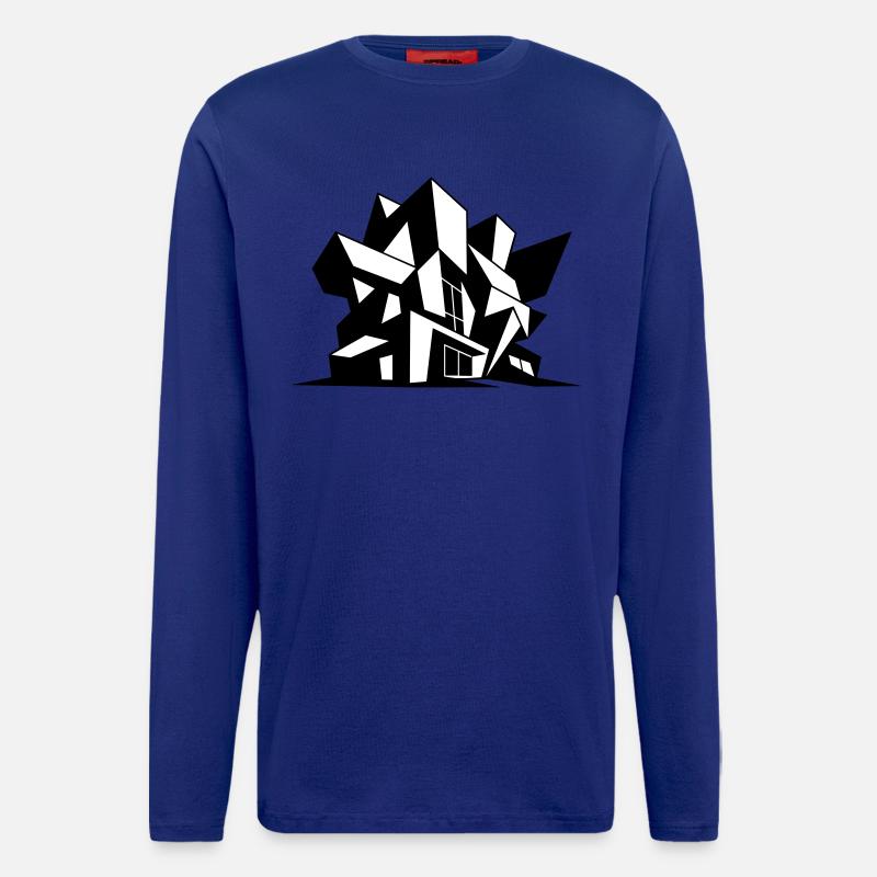 Brutalismus Architecture - Langarmshirt - made by SPREAD  - Iconic Blue