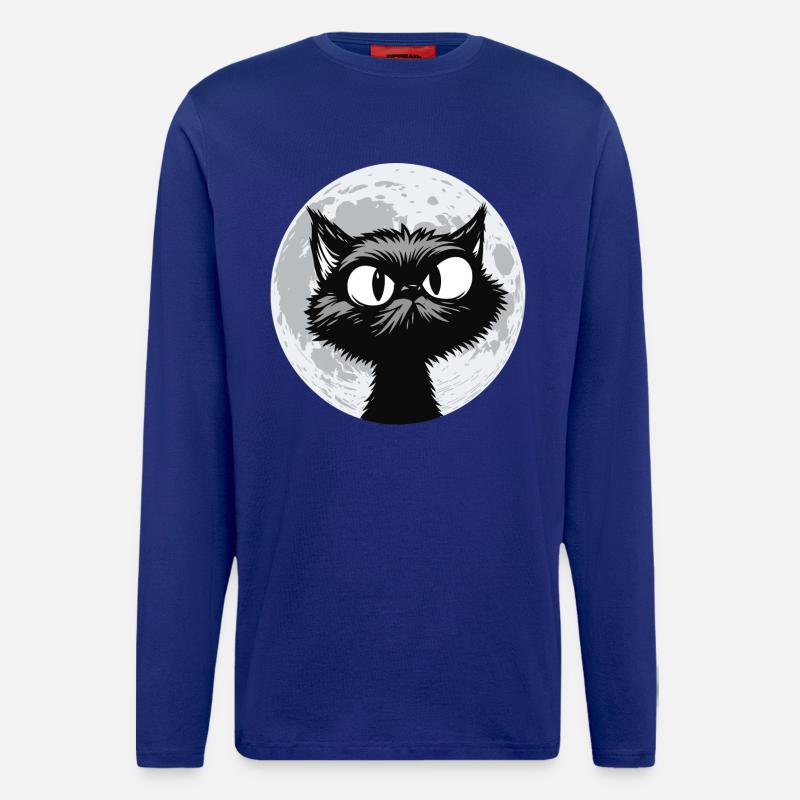 Mondkatze Mitternacht - Langarmshirt - made by SPREAD  - Iconic Blue
