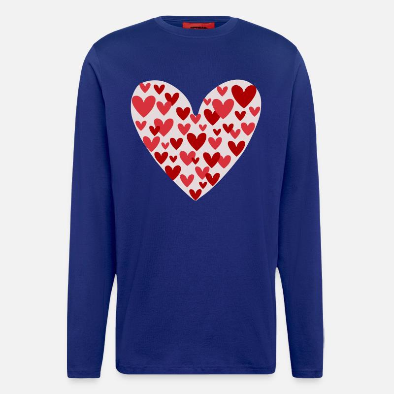 Many hearts pattern - Longsleeve - made by SPREAD  - Iconic Blue