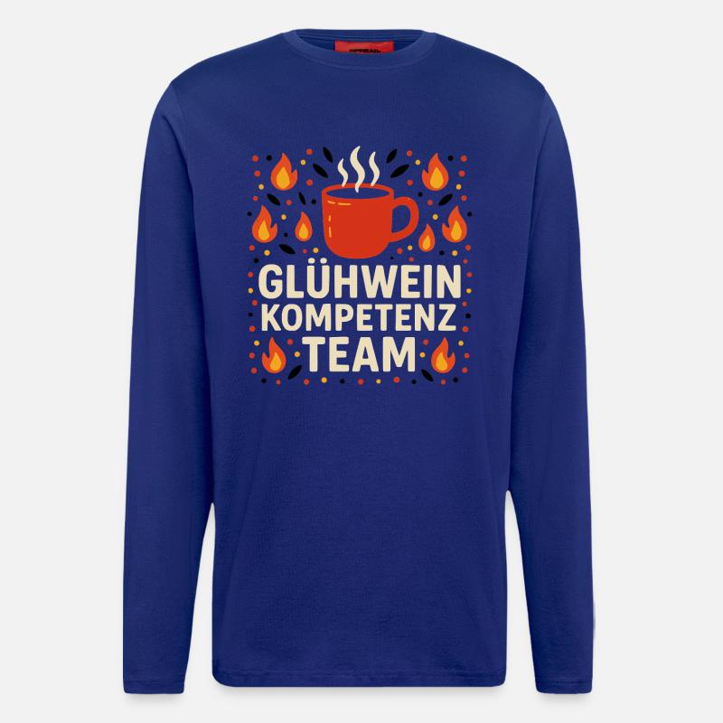 Glühwein Kompetenz Team - Langarmshirt - made by SPREAD  - Iconic Blue