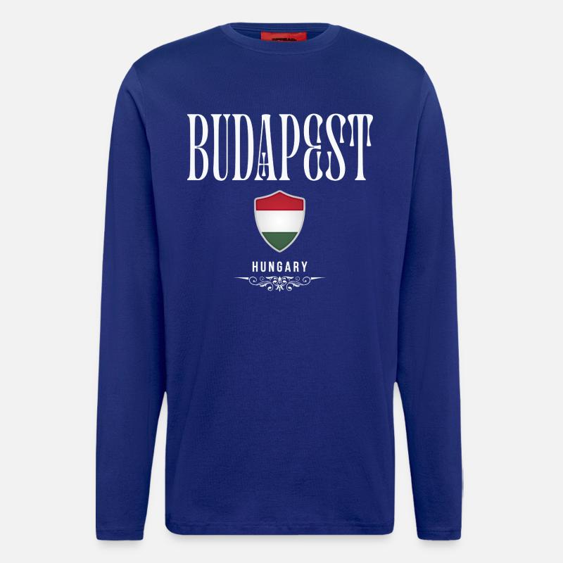 Ich liebe Budapest, Budapest Ungarn - Langarmshirt - made by SPREAD - Iconic Blue