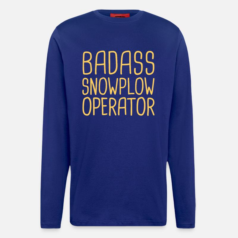 Snowplow Operator Badass Snowplow Driver - Longsleeve - made by SPREAD  - Iconic Blue