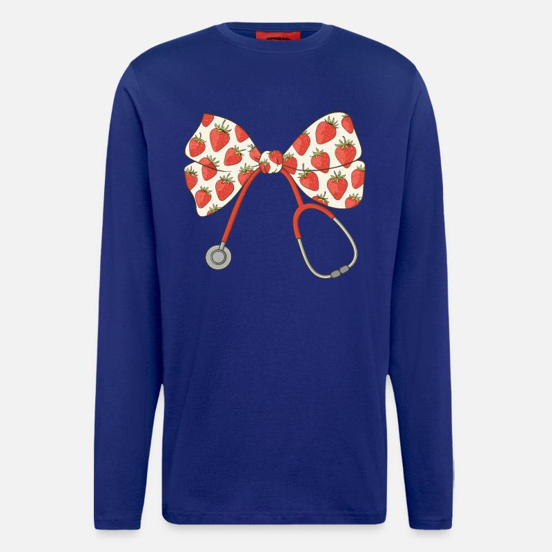 Nurse, Stethoscope, Loop - Longsleeve - made by SPREAD  - Iconic Blue