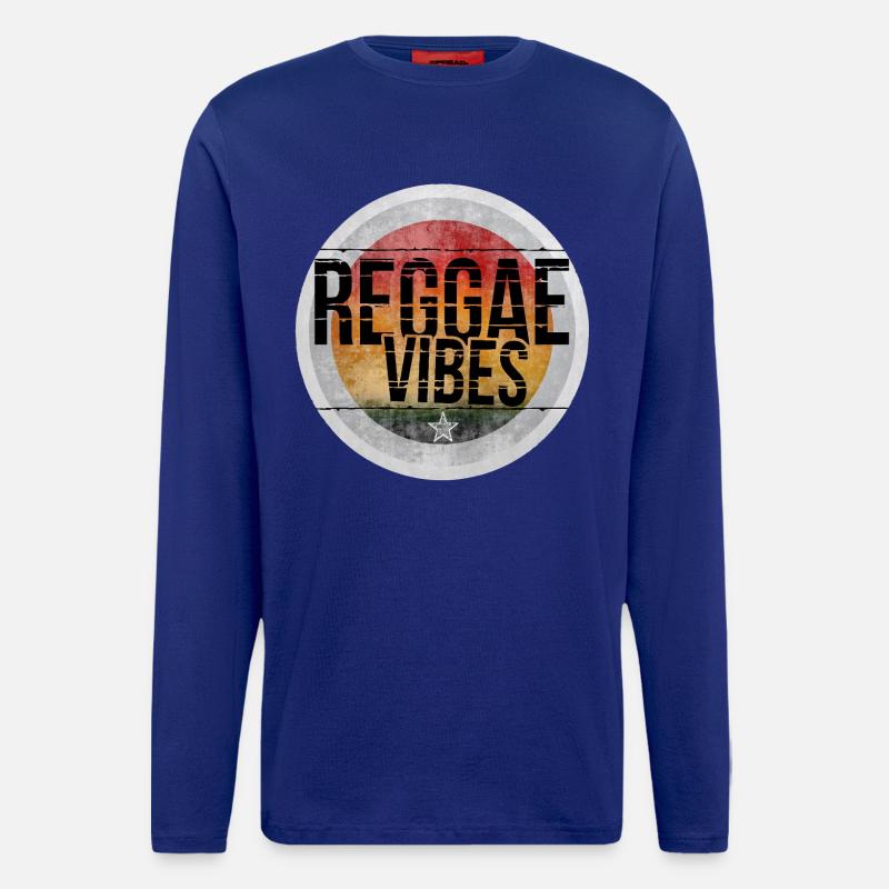 Reggae Vibes Retro Design - Langarmshirt - made by SPREAD  - Iconic Blue