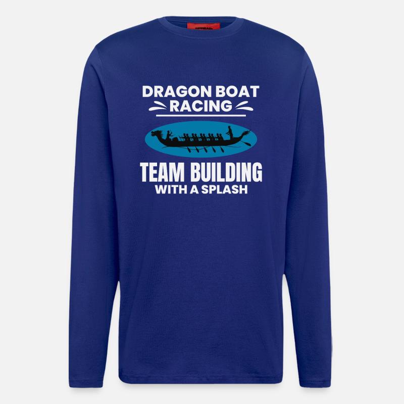 Synchronisiertes Paddelteam Drachenboot - Langarmshirt - made by SPREAD - Iconic Blue
