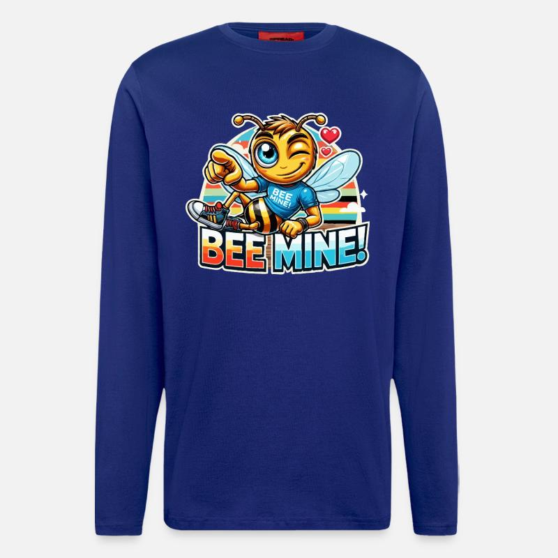Bee Mine pour les hommes - Manches longues bio décontracté fabriqué en UE - Iconic Blue