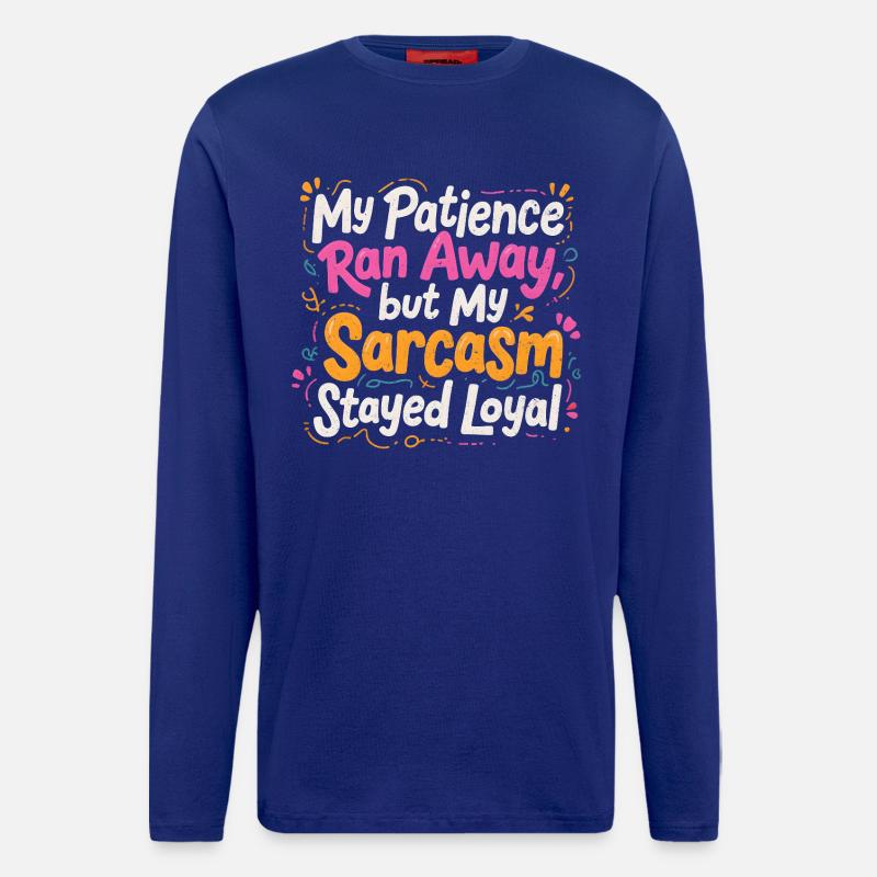 Sarkasmus bleibt loyal - Langarmshirt - made by SPREAD  - Iconic Blue