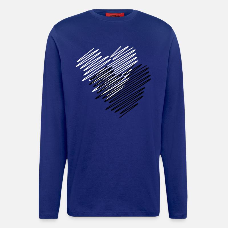 Two Hearts Scribble - Longsleeve - made by SPREAD  - Iconic Blue