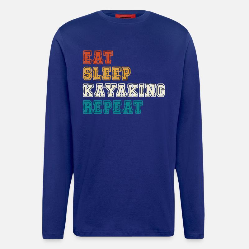 Eat Sleep Kayaking Repeat - Longsleeve - made by SPREAD  - Iconic Blue