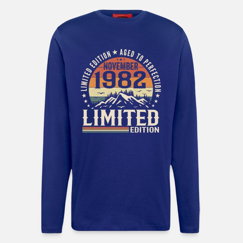 November 1982 Unique Retro Anniversary - Longsleeve - made by SPREAD - Iconic Blue