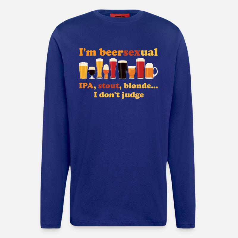 Ich bin ein biersexueller Biertrinker - Langarmshirt - made by SPREAD  - Iconic Blue