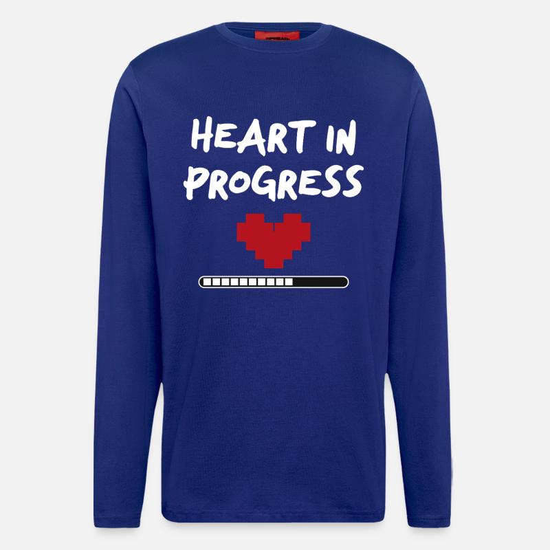 HEART IN PROGRESS Statement - Langarmshirt - made by SPREAD  - Iconic Blue