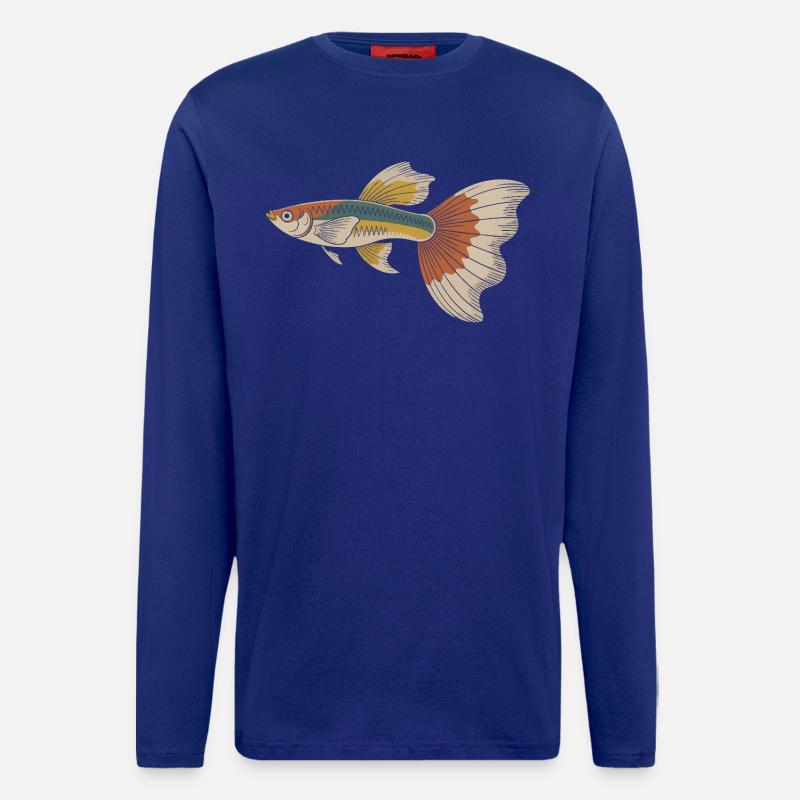 Bunter Tropenfisch Sailfin - Langarmshirt - made by SPREAD  - Iconic Blue