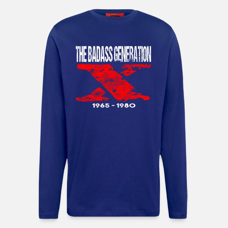 Generation X 1965 1980 Retro - Longsleeve - made by SPREAD  - Iconic Blue