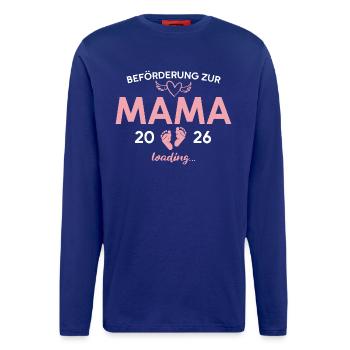 Mutter 2026 Schwangerschaftsankündigung Mama - Langarmshirt - made by SPREAD  - Iconic Blue - Vorne