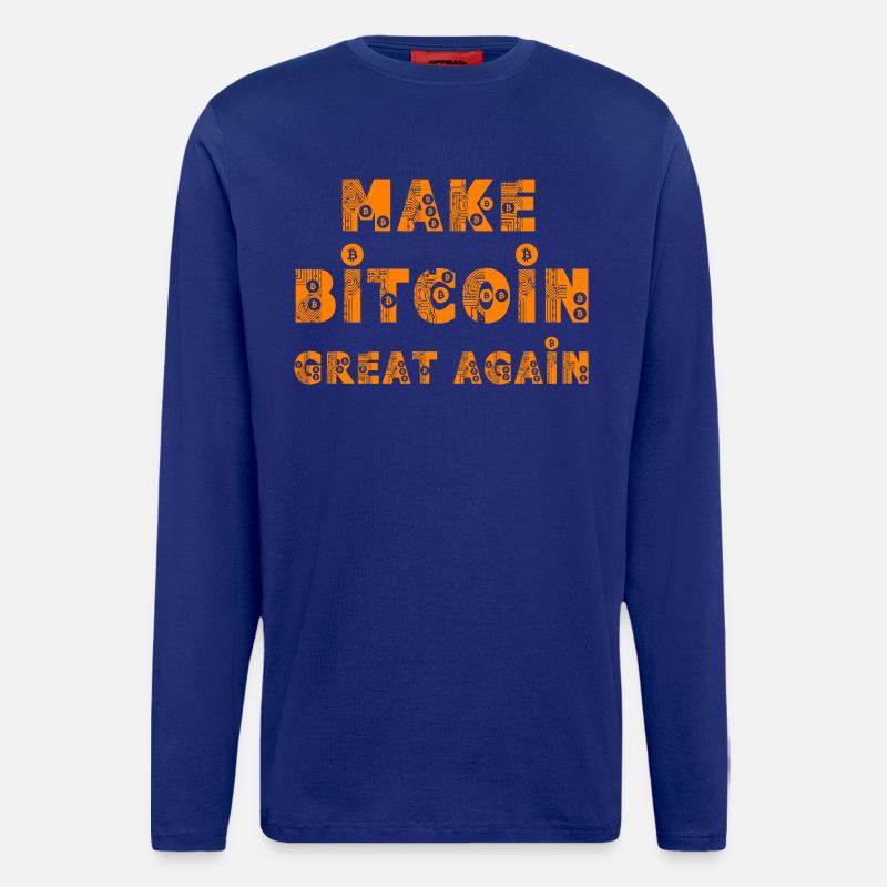 Make Bitcoin Great Again  - Langarmshirt - made by SPREAD  - Iconic Blue