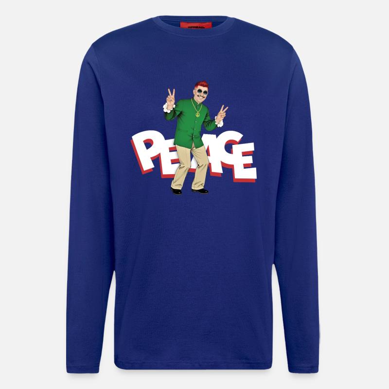 PEACE MAN – nette Leute - Langarmshirt - made by SPREAD  - Iconic Blue
