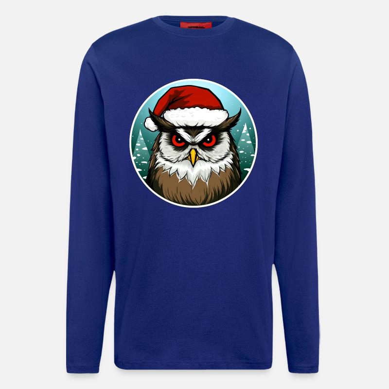 Weihnachten Eulen - Langarmshirt - made by SPREAD  - Iconic Blue