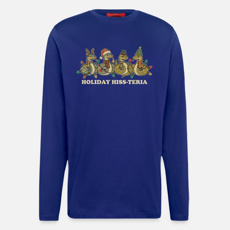 King Python Christmas Lights Gift - Longsleeve - made by SPREAD  - Iconic Blue