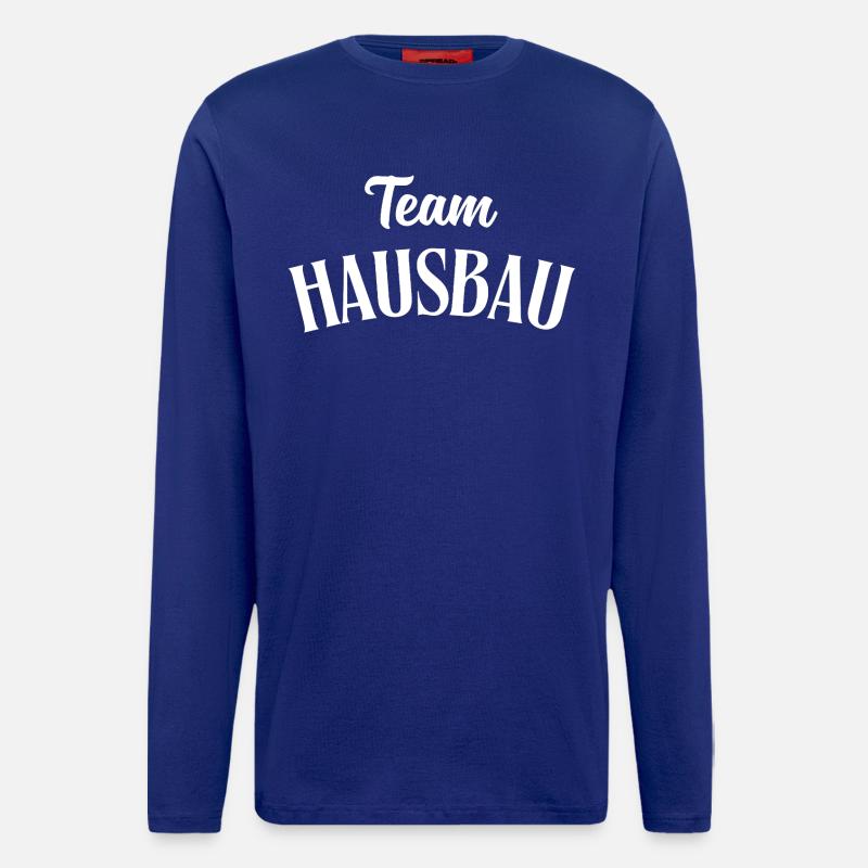 Construction de maisons d’équipe - Manches longues bio décontracté fabriqué en UE - Iconic Blue