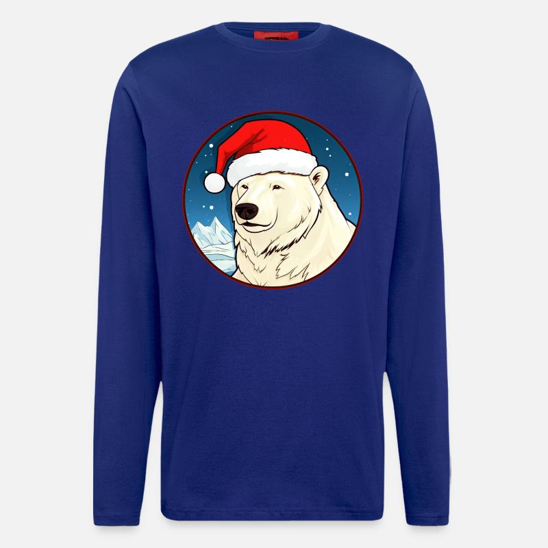 Weihnachten Eisbären - Langarmshirt - made by SPREAD  - Iconic Blue