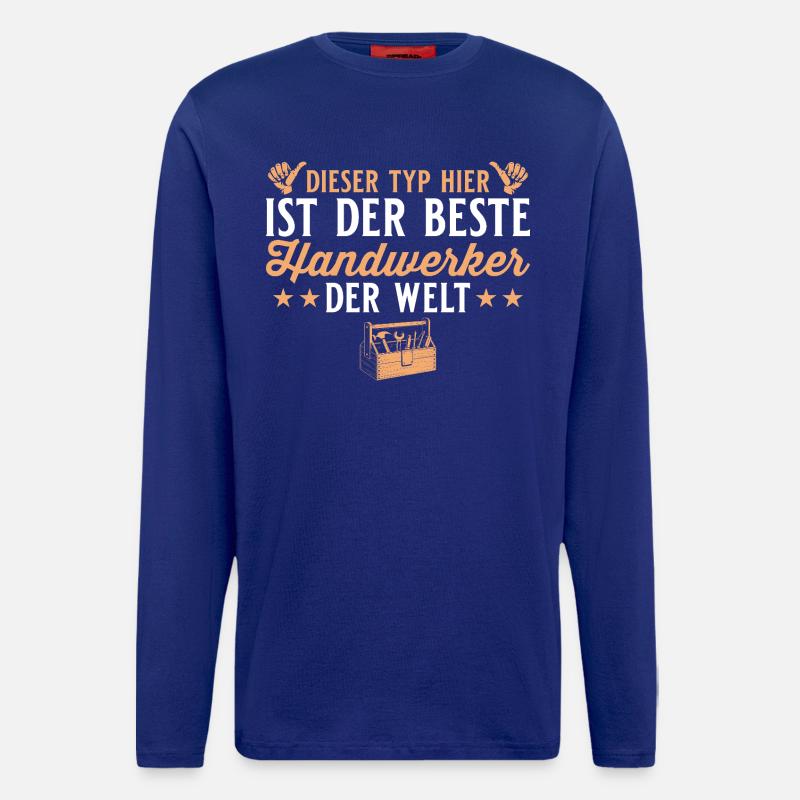 Bester Handwerker der Welt - Heimwerker - Langarmshirt - made by SPREAD  - Iconic Blue