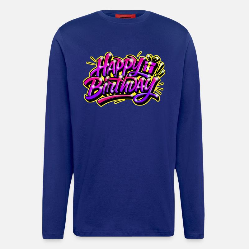 HAPPY BIRTHDAY GESCHENK PRINT GRAFF - Langarmshirt - made by SPREAD  - Iconic Blue