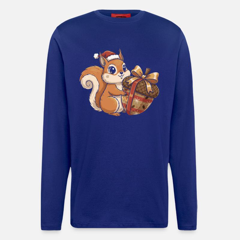 Winter Joy Squirrel Gift - Longsleeve - made by SPREAD  - Iconic Blue