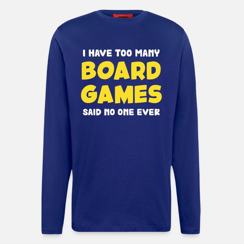 Zu viele Brettspiele Spruch - Langarmshirt - made by SPREAD - Iconic Blue