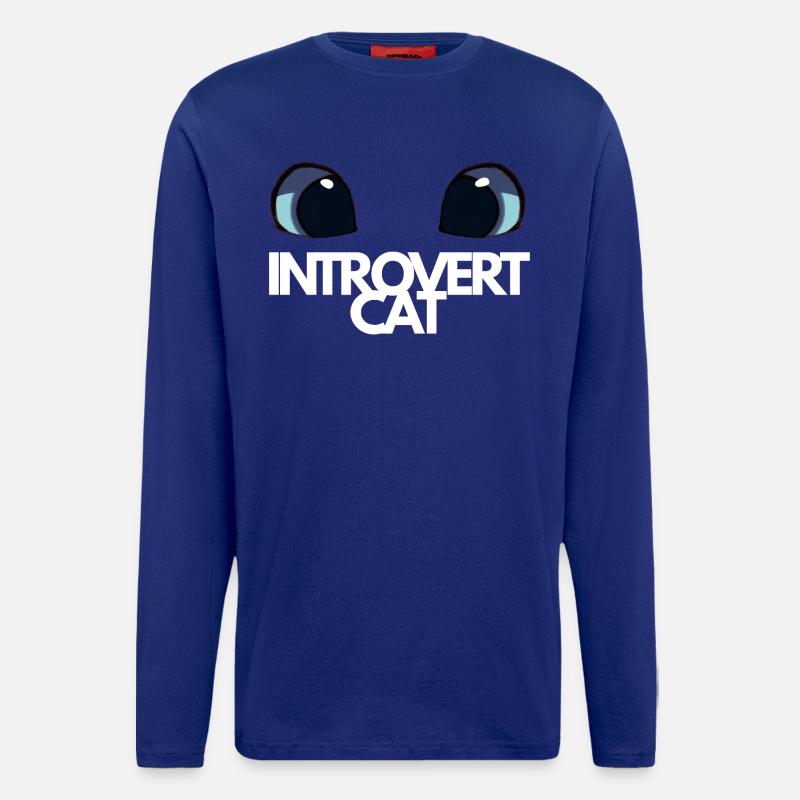 Introvert Cat Blue Eyes - Longsleeve - made by SPREAD  - Iconic Blue
