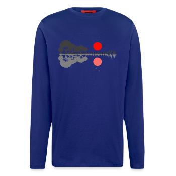 Gitarre Gitarrist Natur Spiegelung Musik Geschenk - Langarmshirt - made by SPREAD  - Iconic Blue - Vorne