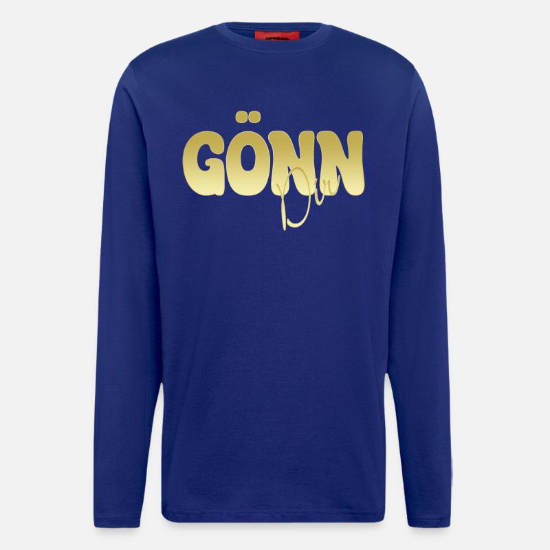GÖNN DIR Goldglanz Typografie - Langarmshirt - made by SPREAD  - Iconic Blue