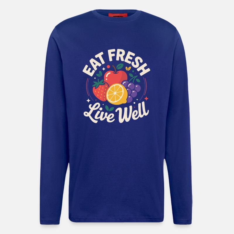 Eat Fresh Live Well - Longsleeve - made by SPREAD  - Iconic Blue