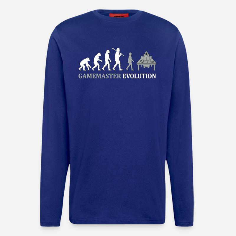 Gamemaster Evolution – Tabletop RPG Design - Langarmshirt - made by SPREAD  - Iconic Blue